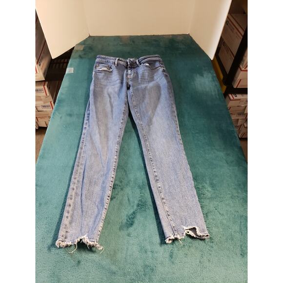 Loft Jeans Size 4 Womens Blue Stretch Pants Ladies Denim Mid Rise Curvy Skinny - Picture 1 of 13